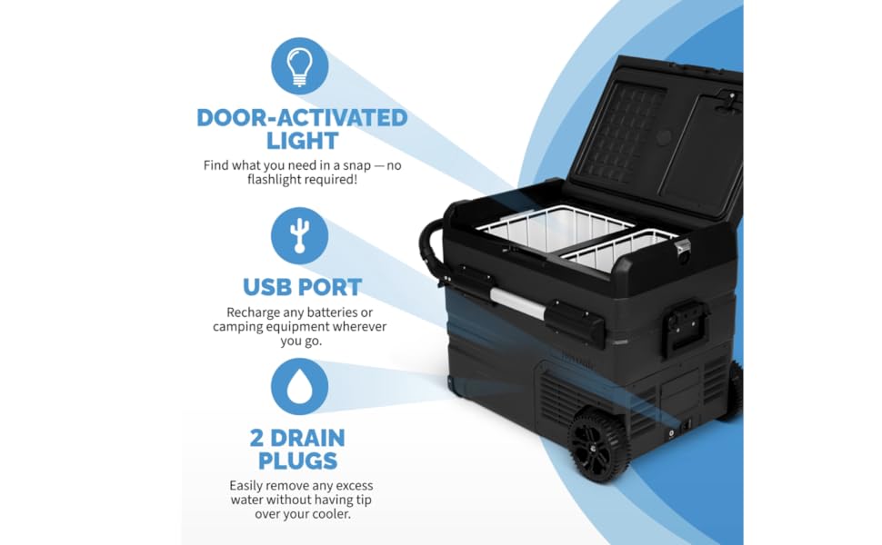 Air compressed portable freezer fridge